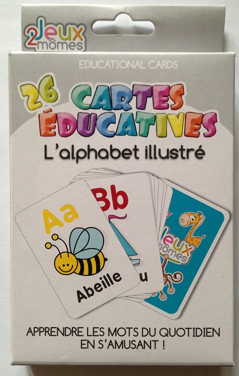 Cartes éducatives l'alphabet illustré : apprendre en s'amusant