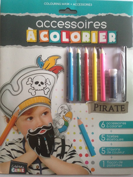 Kit de coloriage pirate pour se déguiser ensuite.