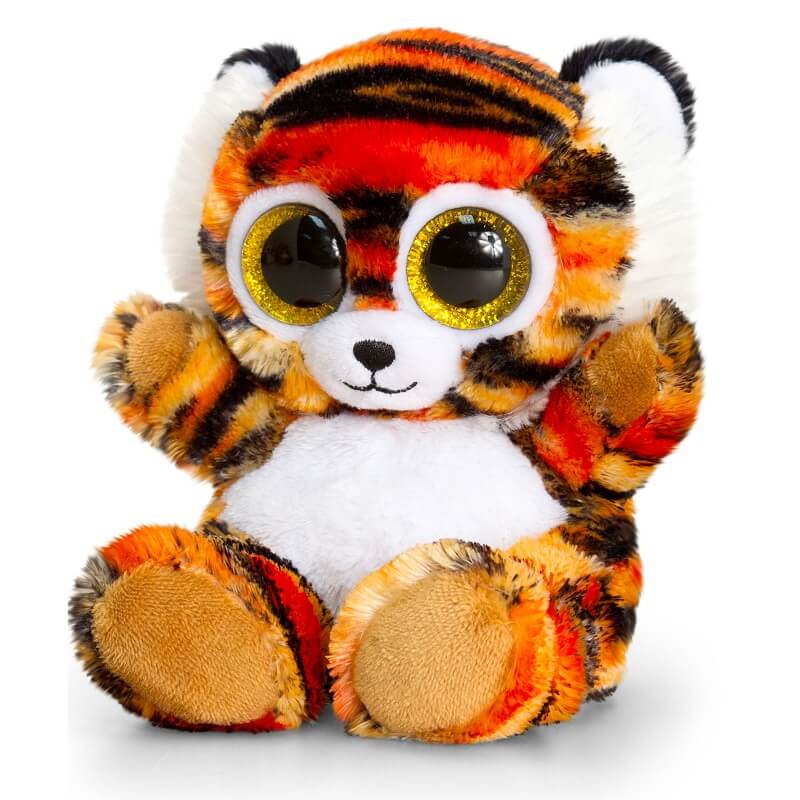Peluche tigre aux gros yeux toute douce 20 cm Keel Toys