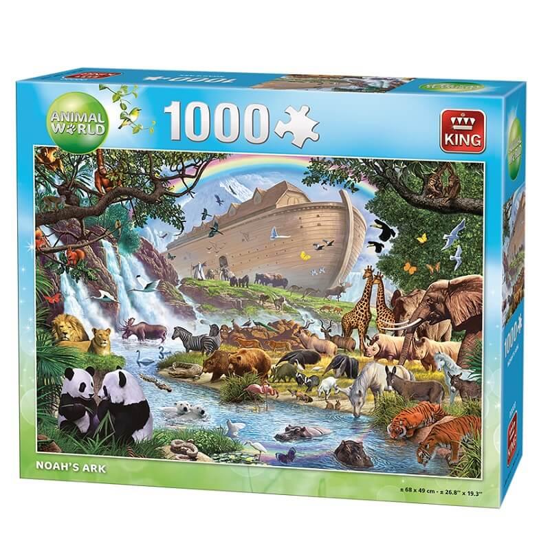 Puzzle personnalisé 120 pièces : L'arche de Noé (avec le prénom de l'enfant)  - Jeu / jouet sur